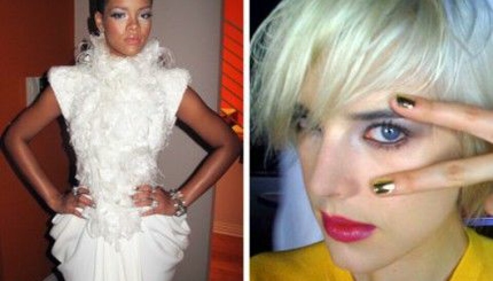 Rihanna och Agyness Deyn med naglar från Minx. Rihanna och Agyness Deyn med naglar från Minx.
