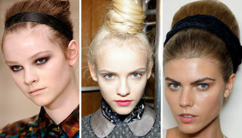 Den höga knuten syntes på visningar hos Erdem, Ruffian och Prada. Den höga knuten syntes på visningar hos Erdem, Ruffian och Prada.