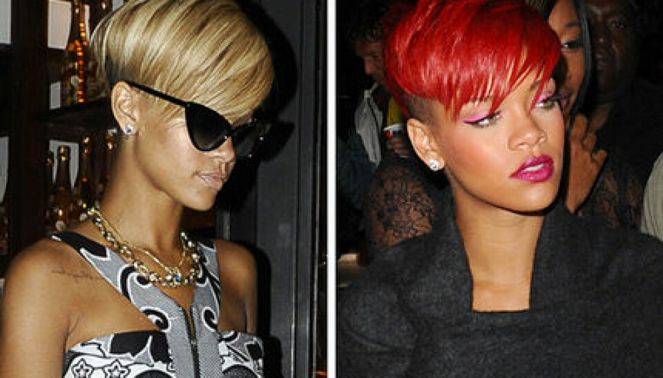 Rihanna har bytt hårfärg. Rihanna har bytt hårfärg.