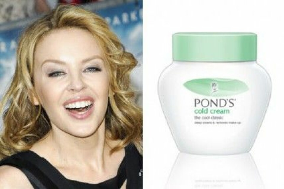 Kylie Minogue använder Pond’s Cream. Kylie Minogue använder Pond’s Cream.