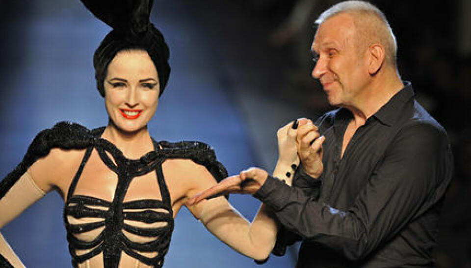 Burlesquedansaren Dita von Teese och Jean Paul Gaultier. Burlesquedansaren Dita von Teese och Jean Paul Gaultier.