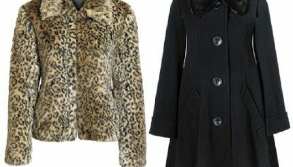 50-tal: Fuskpäls i leopard, 799 kr. Kappa med fuskpälskrage, 999 kr. 50-tal: Fuskpäls i leopard, 799 kr. Kappa med fuskpälskrage, 999 kr.