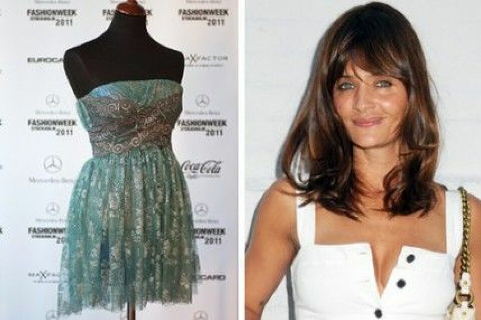 Ida Sjöstedt har specialdesignat en klänning till Helena Christensen. Ida Sjöstedt har specialdesignat en klänning till Helena Christensen.