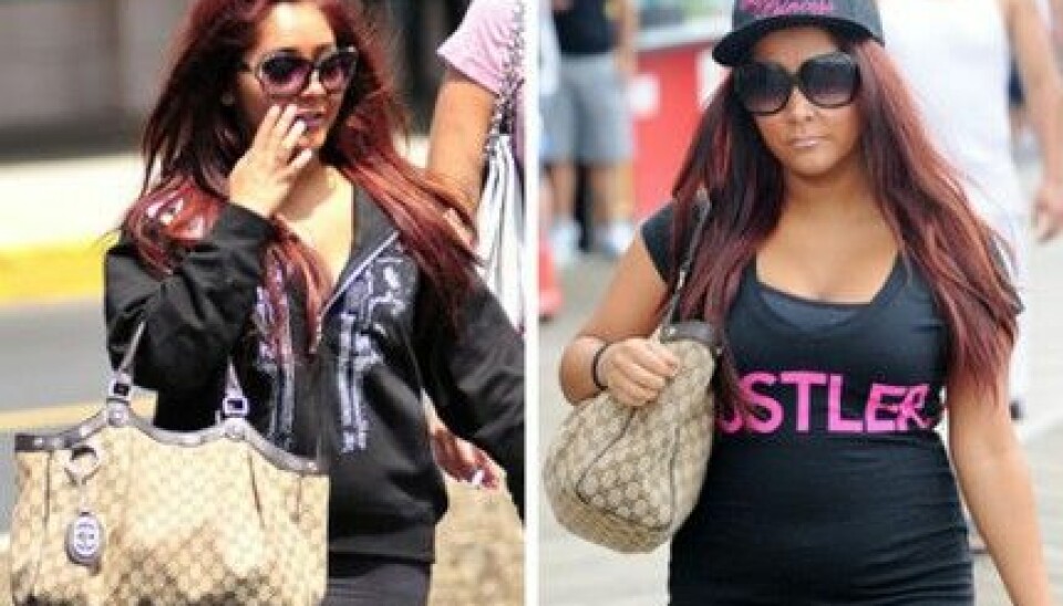 Snooki med sin Gucci Sukey bag. Snooki med sin Gucci Sukey bag.