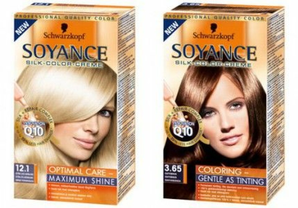 Schwarzkopf Soyance i färgerna Extra Ljus Askblond och Kaffebrun. Schwarzkopf Soyance i färgerna Extra Ljus Askblond och Kaffebrun.