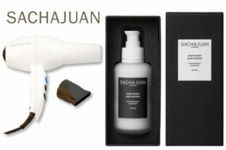 Fön (1400 kr) och Over Night Hair Repair (560 kr) från SashaJuan. Fön (1400 kr) och Over Night Hair Repair (560 kr) från SashaJuan.