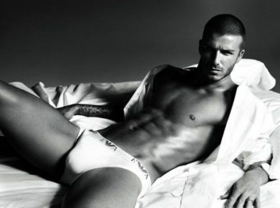 David Beckham i annons för Emporio Armani Underwear 2008. David Beckham i annons för Emporio Armani Underwear 2008.
