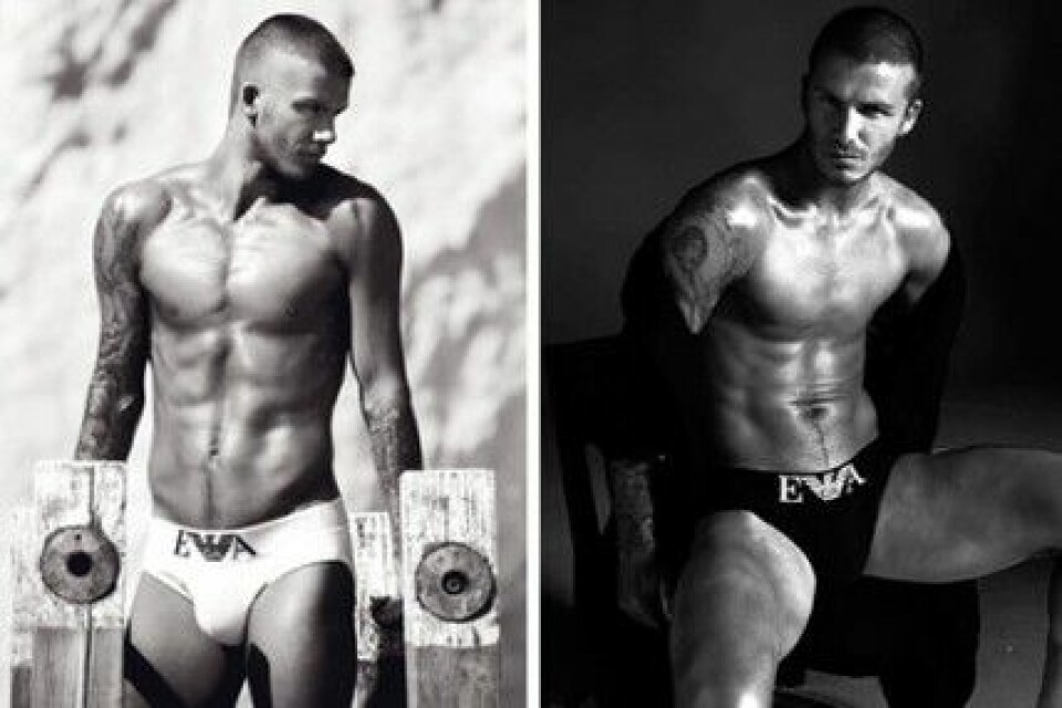David Beckham i annons för Emporio Armani Underwear 2008. David Beckham i annons för Emporio Armani Underwear 2008.