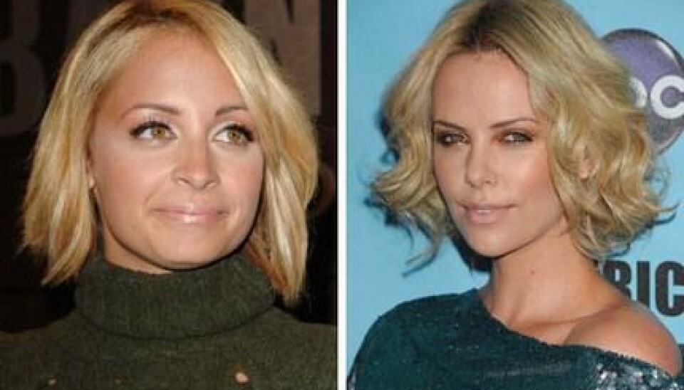 Nicole Richie och Charlize Theron är snygga i sina frisyrer. Nicole Richie och Charlize Theron är snygga i sina frisyrer.