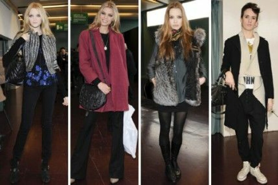 Streetstyle utanför Blumarine, A/W 2010. Streetstyle utanför Blumarine, A/W 2010.