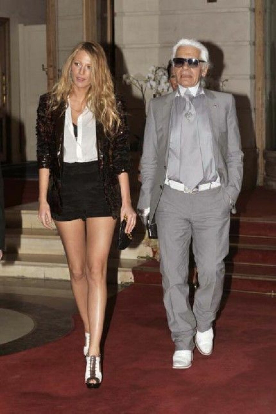 Blake och Karl Lagerfeld i Paris. Blake och Karl Lagerfeld i Paris.