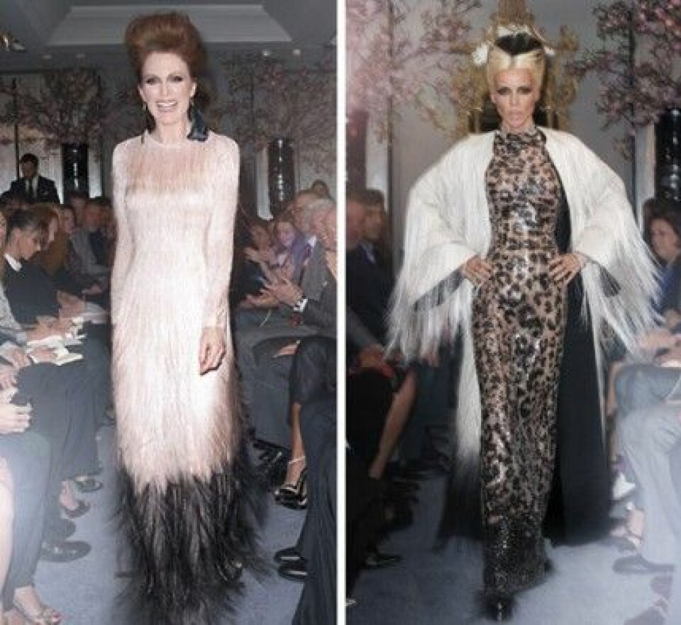 Julianne Moore och Daphne Guinness för Tom Ford, S/S 2011. Julianne Moore och Daphne Guinness för Tom Ford, S/S 2011.