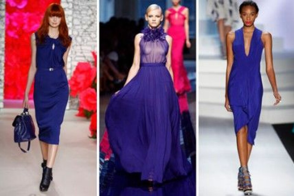 Mulberry, Jason Wu och Diane von Furstenberg visade blått i sina vårkollektioner. Mulberry, Jason Wu och Diane von Furstenberg visade blått i sina vårkollektioner.