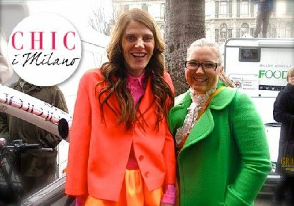 Anna Dello Russo och Hulda Anderson på Milano Fashion Week, A/W 2011. Anna Dello Russo och Hulda Anderson på Milano Fashion Week, A/W 2011.