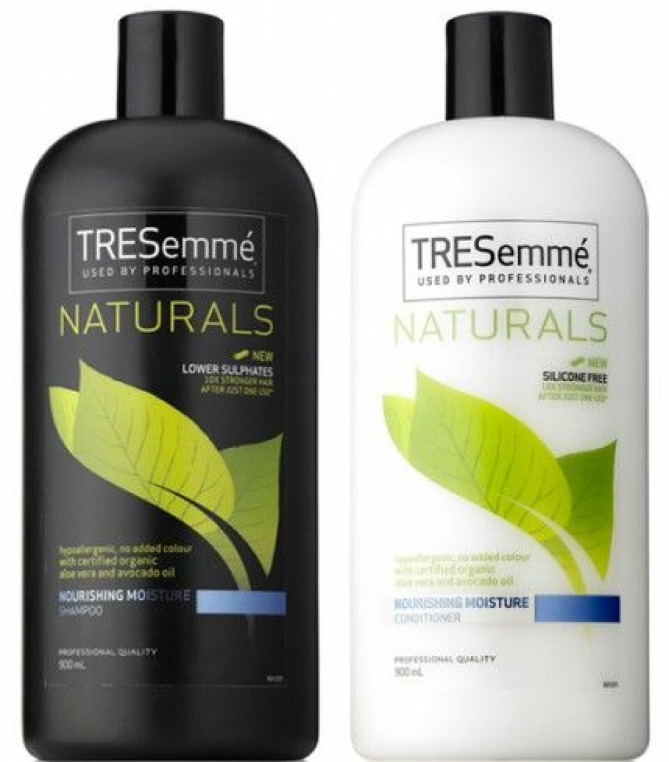 TRESemmé NATURALS schampo och balsam. 89 kr/900 ml. TRESemmé NATURALS schampo och balsam. 89 kr/900 ml.