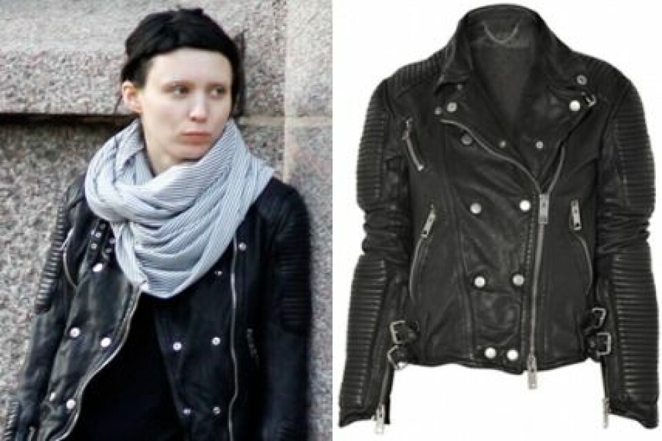 Rooney Mara med Burberry biker jacket i Stockholm den 27 april 2011. Rooney Mara med Burberry biker jacket i Stockholm den 27 april 2011.