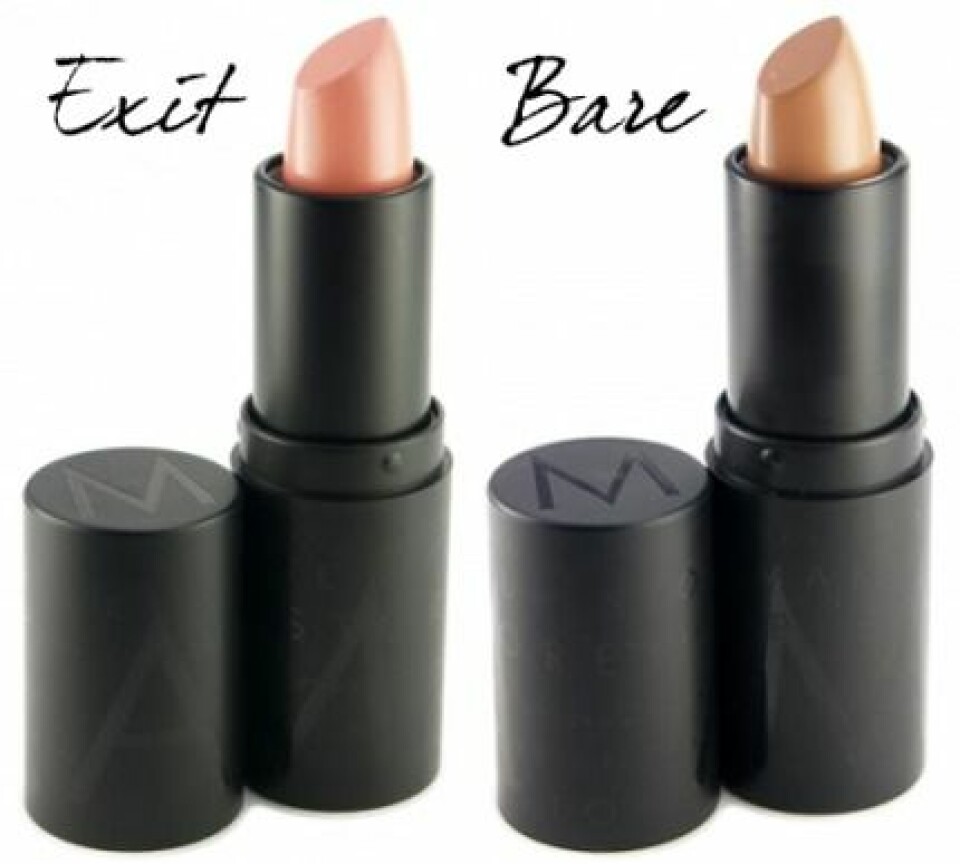 Maria Montazamis favoritläppstift Exit och Bare från Make Up Store. Maria Montazamis favoritläppstift Exit och Bare från Make Up Store.