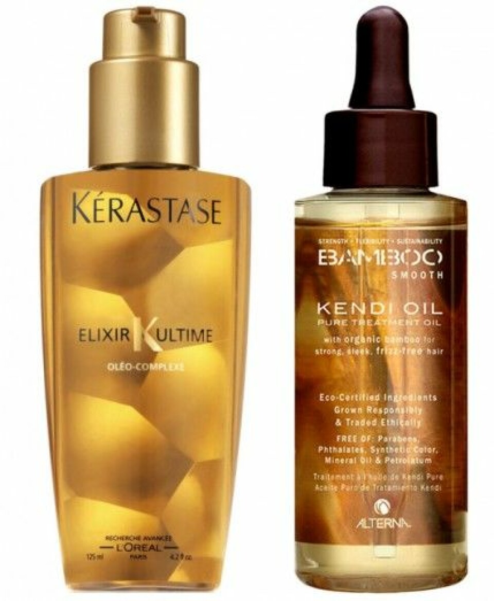 Kérastase Elixir Ultime och Alterna Bamboo Smooth Kendi Oil Pure Treatment Oil. Kérastase Elixir Ultime och Alterna Bamboo Smooth Kendi Oil Pure Treatment Oil.