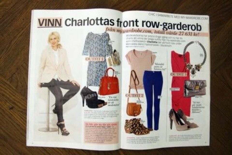 Vinn Charlottas front row-garderob, totalt värde 27 631 kr
