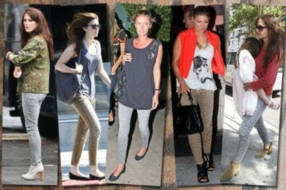 Kändisarna gillar leopardjeans. Kändisarna gillar leopardjeans.