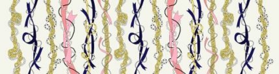 EmmaKisstina Silk Scarves, Cream Chain Stripes. EmmaKisstina Silk Scarves, Cream Chain Stripes.