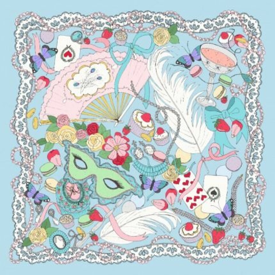 EmmaKisstina Silk Scarves, Marie Antoinette. EmmaKisstina Silk Scarves, Marie Antoinette.