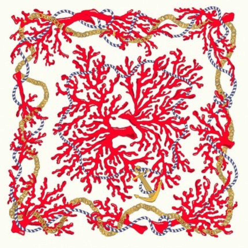 EmmaKisstina Silk Scarves, Coral. EmmaKisstina Silk Scarves, Coral.