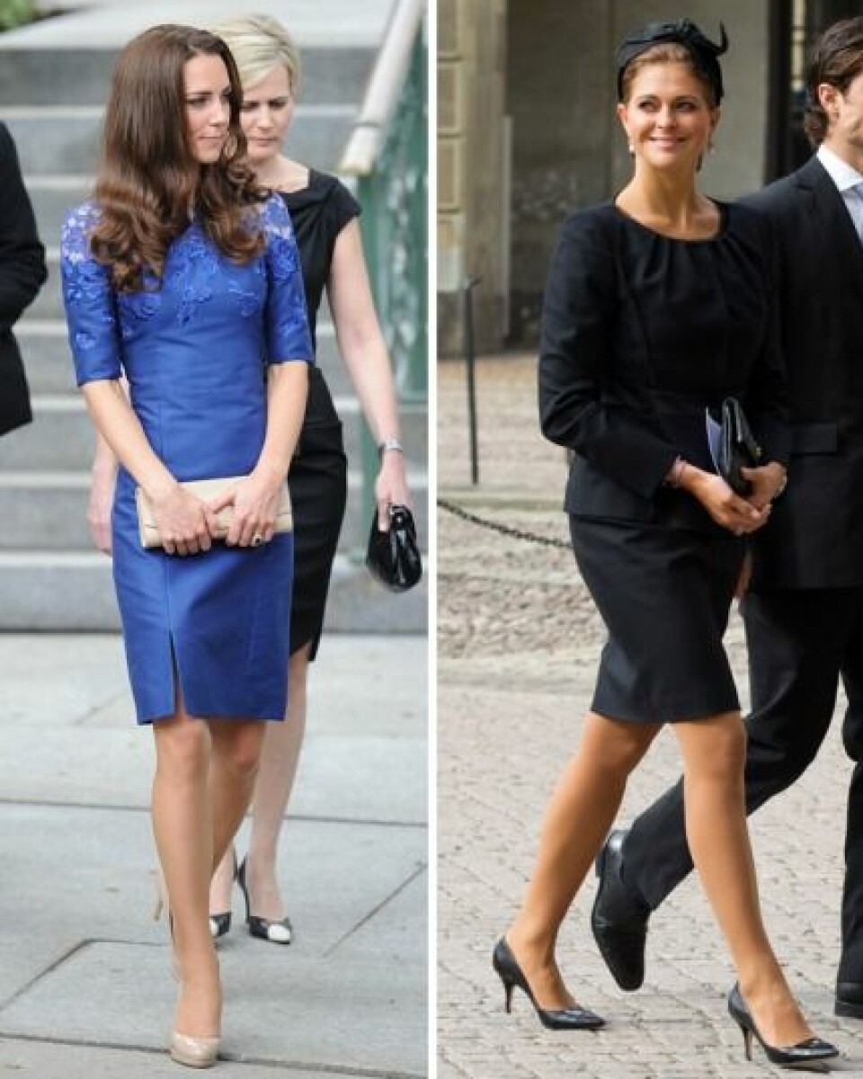 Kate Middleton och prinsessan Madeleine i hudfärgade strumpbyxor. Kate Middleton och prinsessan Madeleine i hudfärgade strumpbyxor.