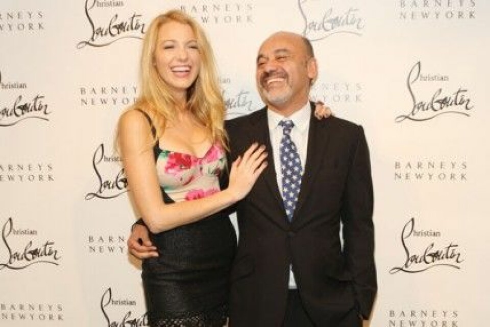 Blake Lively med vännen Christian Louboutin. Blake Lively med vännen Christian Louboutin.