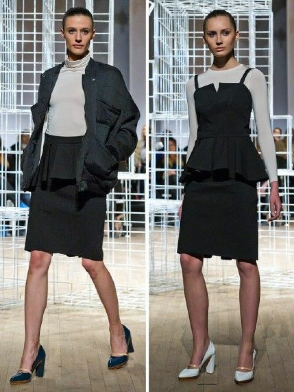 Bombarjacka och midjevolang hos Carin Wester, A/W 2012. Bombarjacka och midjevolang hos Carin Wester, A/W 2012.