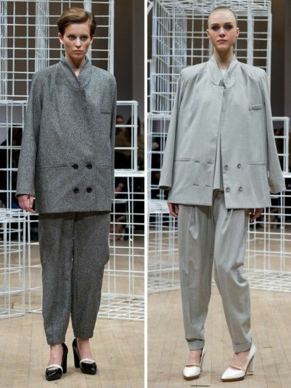 Rymliga kostymbyxor hos Carin Wester, A/W 2012. Rymliga kostymbyxor hos Carin Wester, A/W 2012.