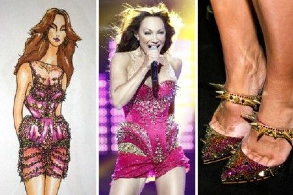 Charlotte Perrelli hade en påkostad outfit i Melodifestivalen 2012. Charlotte Perrelli hade en påkostad outfit i Melodifestivalen 2012.