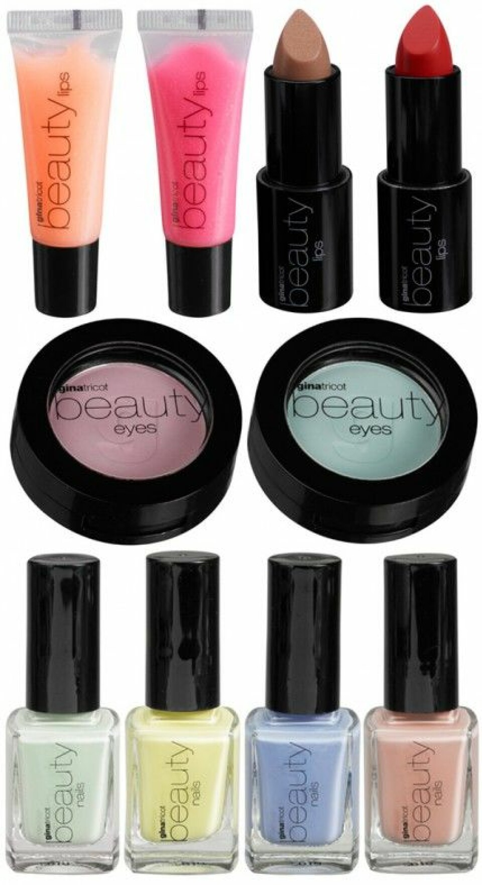 Läppglans 29 kr, läppstift 59 kr, ögonskugga 39 kr, nagellack 39 kr. Läppglans 29 kr, läppstift 59 kr, ögonskugga 39 kr, nagellack 39 kr.