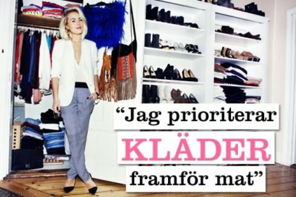 Modetokiga bloggerskan Angelica Blick prioriterar kläder framför mat. Modetokiga bloggerskan Angelica Blick prioriterar kläder framför mat.