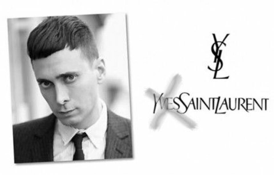 Hedi Slimane, Yves Saint Laurents nya chefsdesigner byter namn på modehuset till Saint Laurent Paris. Hedi Slimane, Yves Saint Laurents nya chefsdesigner byter namn på modehuset till Saint Laurent Paris.