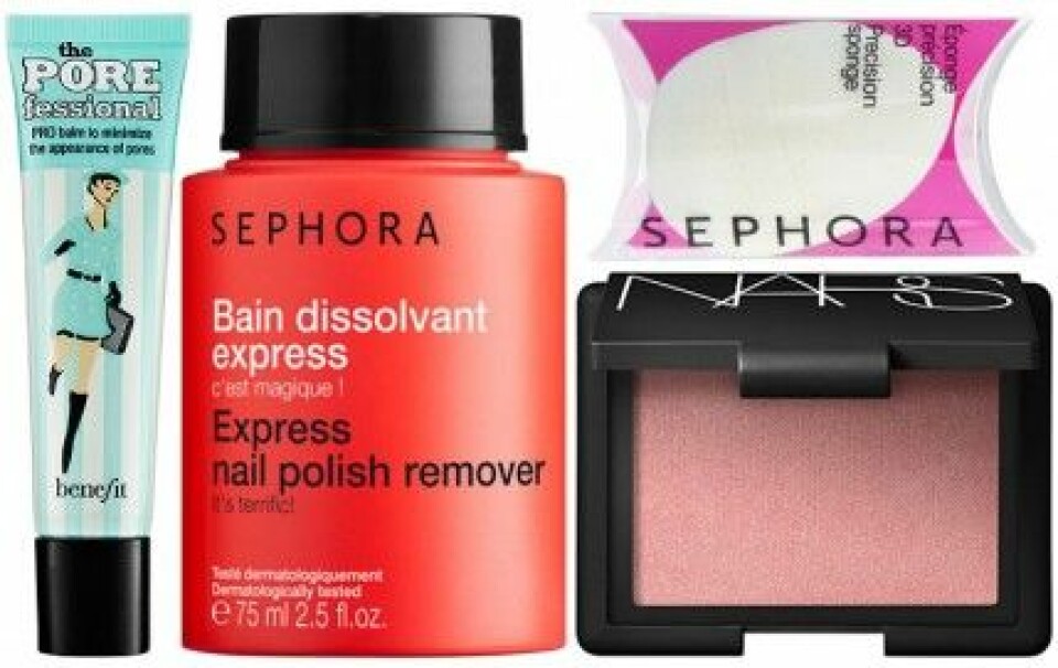 Fyra av Baaams skönhetsfavoriter från Sephora. Fyra av Baaams skönhetsfavoriter från Sephora.