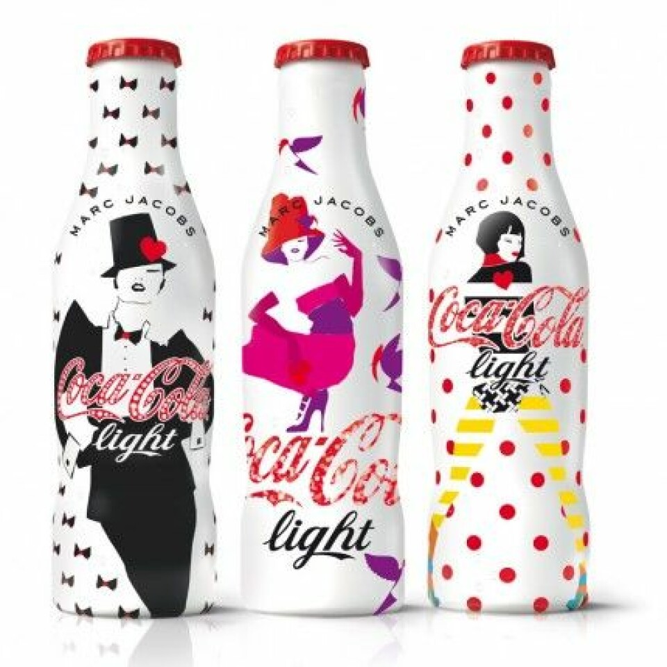 Marc Jacobs flaskor för Coca-Cola light. Marc Jacobs flaskor för Coca-Cola light.