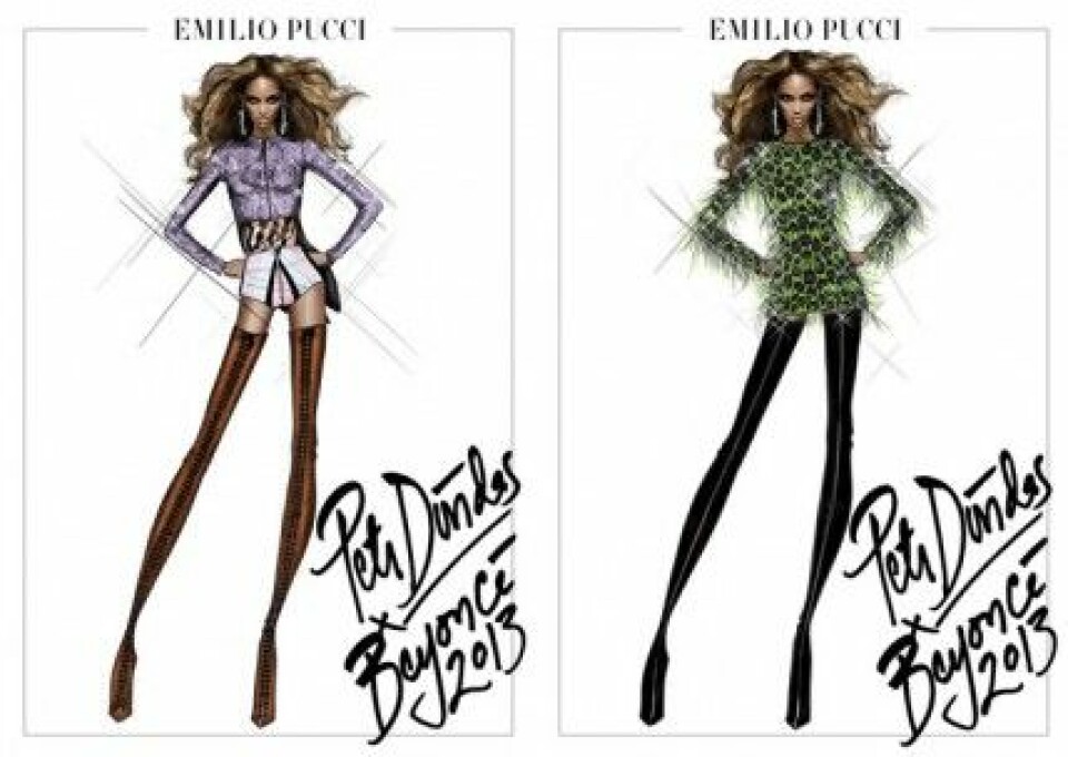 Peter Dundas från Pucci har designat scenkläder åt Beyoncé. Peter Dundas från Pucci har designat scenkläder åt Beyoncé.
