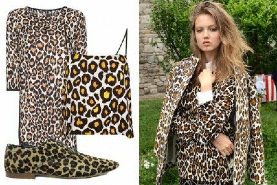 Modellen Lindsey Wixson i leopardmönster. Modellen Lindsey Wixson i leopardmönster.