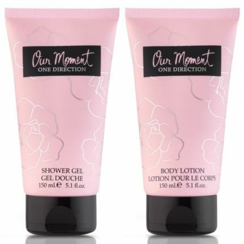 One Directions doft ”Our Moment” finns även som shower gel och body lotion. One Directions doft ”Our Moment” finns även som shower gel och body lotion.