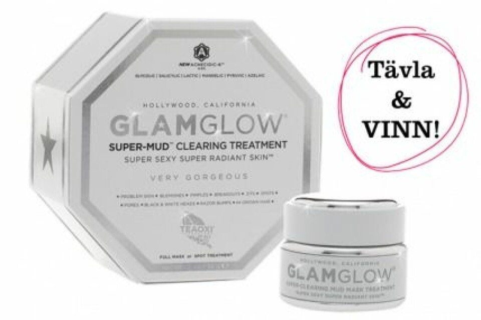 Vinn lyxiga ansiktsmakser från GlamGlow Super-Mud Clearing Treatment. Vinn lyxiga ansiktsmakser från GlamGlow Super-Mud Clearing Treatment.