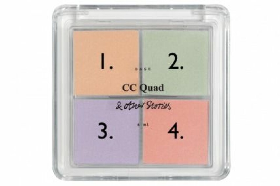 Concealer-kvartetten CC Quad från & Other Stories kostar 150 kr. Concealer-kvartetten CC Quad från & Other Stories kostar 150 kr.