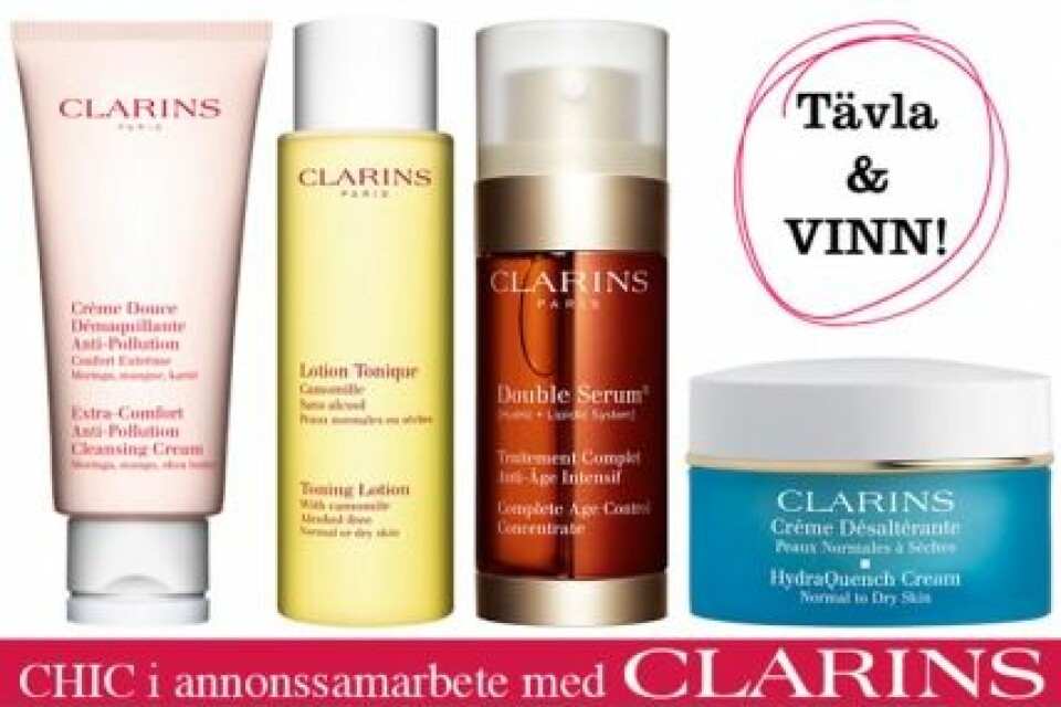 Vinn lyxig necessär med rengöring från Clarins