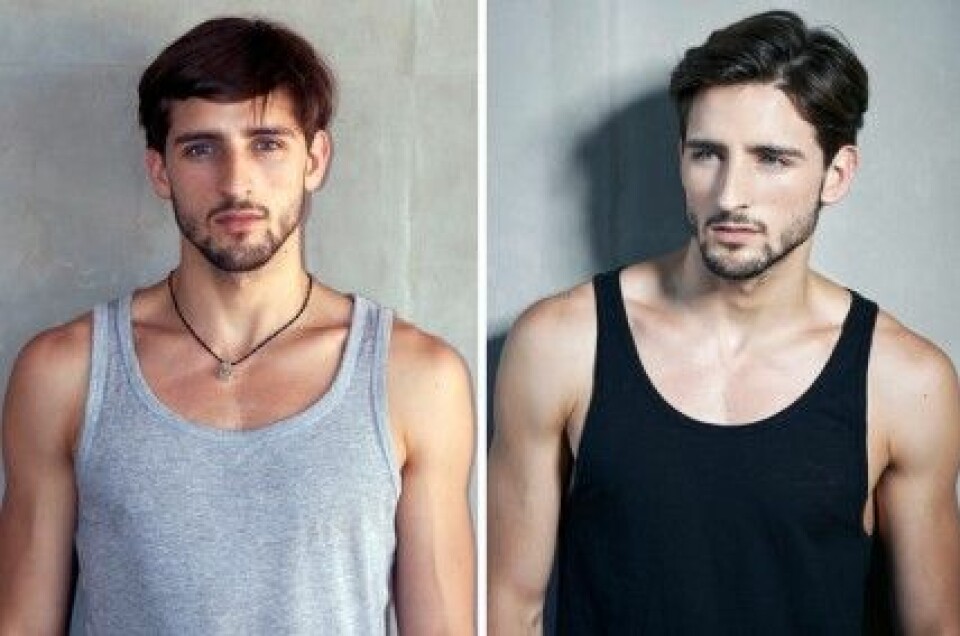 David i ”Top Model Sverige” före och efter makeover. David i ”Top Model Sverige” före och efter makeover.