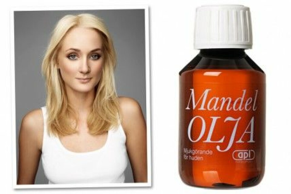Lisen Sundberg gillar APL Mandelolja, 45 kr/100 ml. Lisen Sundberg gillar APL Mandelolja, 45 kr/100 ml.