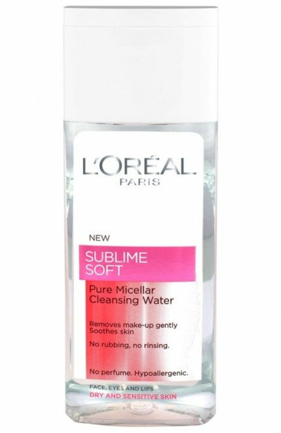 L’Oréal Sublime Soft Pure Micellar Cleansing Water, 75 kr/200 ml. L’Oréal Sublime Soft Pure Micellar Cleansing Water, 75 kr/200 ml.