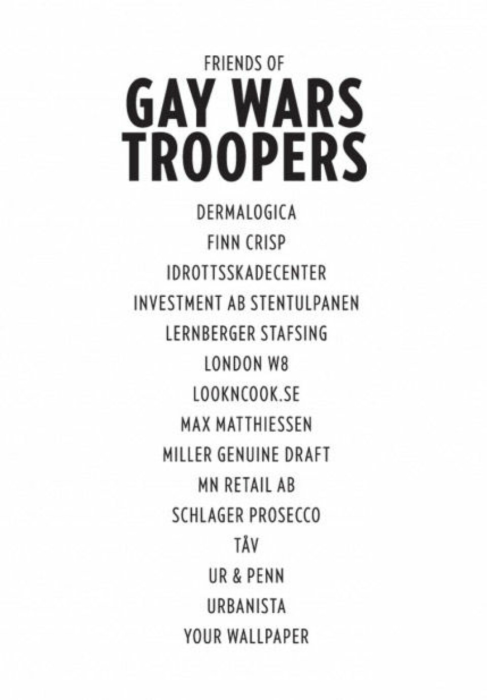Bli en Gay Wars Trooper och stötta Regnbågsfonden