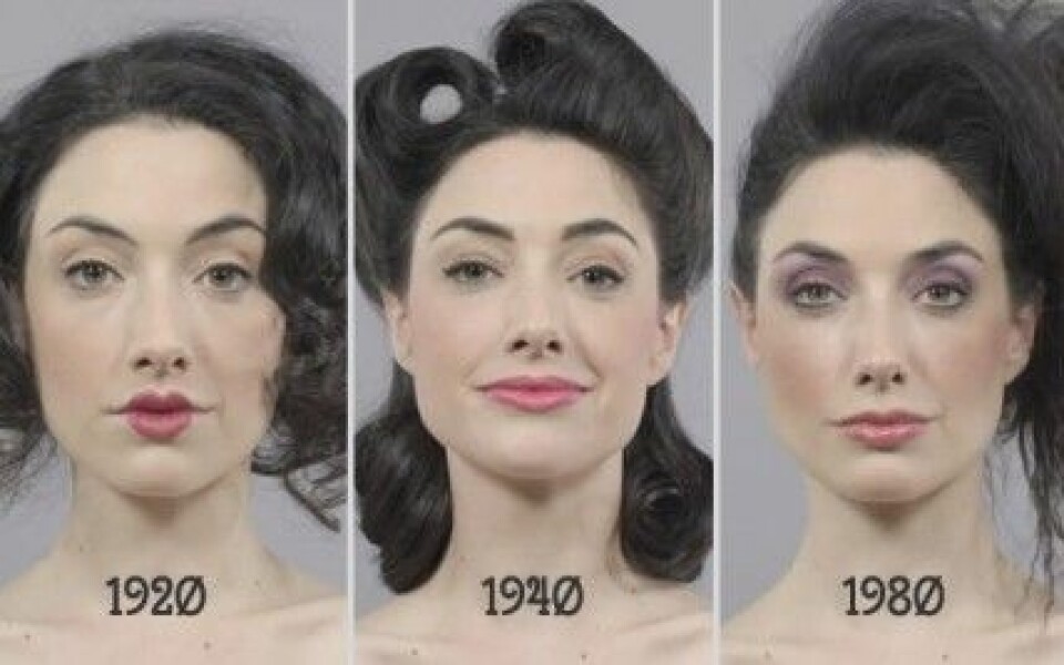 100 års skönhetsideal på 1 minut 100 års skönhetsideal på 1 minut