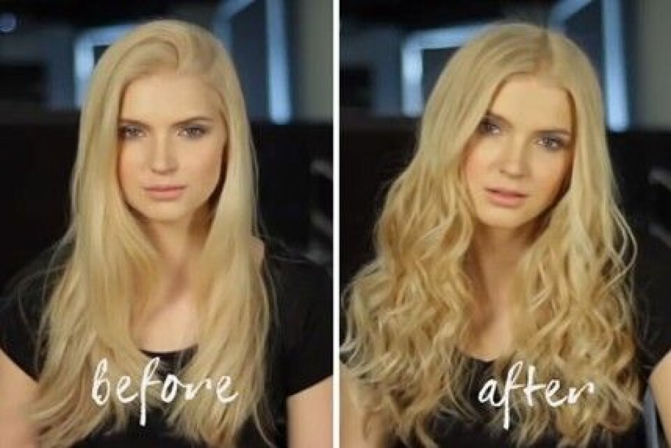Modellen har använt ghd curve creative curl wand. Modellen har använt ghd curve creative curl wand.