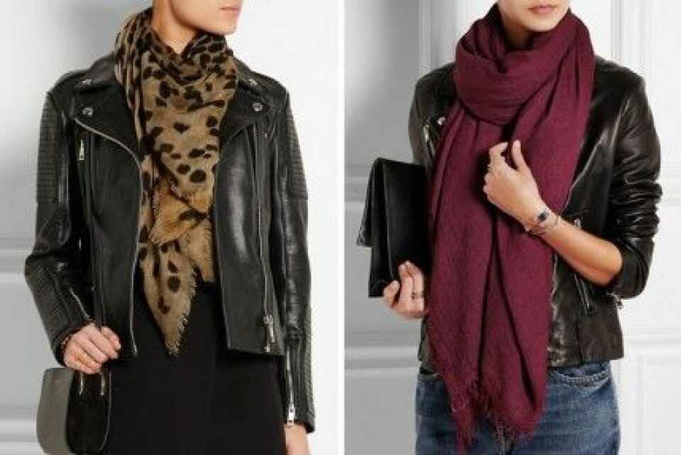 Scarves från Alexander McQueen och Isabel Marant. Scarves från Alexander McQueen och Isabel Marant.